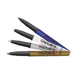 MARCADOR PERMANENTE AZOR SIGNAL FINO METALINK 30174 ESTUCHE CON 4
