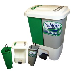 CESTO PARA BASURA ORGANICA E INORGANICA SABLON 8524DU CON PEDAL