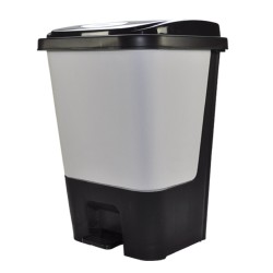 CESTO PARA BASURA INORGANICA SABLON 8531IN NEGRO - GRIS CON PEDAL