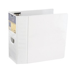 CARPETA DE ARGOLLAS CON VENTANA ARILLO ""D"" KINERA 9400 CARTA BLANCA 5 PULGADAS