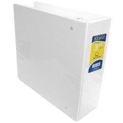 CARPETA DE ARGOLLAS CON VENTANA ARILLO ""O"" KINERA 9301 CARTA BLANCA 3 PULGADAS
