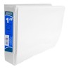 CARPETA DE ARGOLLAS CON VENTANA ARILLO ""O"" KINERA 9121 OFICIO BLANCA 1 PULGADA
