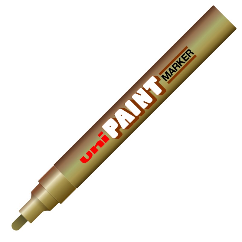 MARCADOR INDUSTRIAL UNIBALL UNI PAINT PX20 PUNTO MEDIANO COLOR ORO