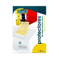 PROTECTOR DE HOJAS KINERA 363 OFICIO PAQUETE CON 50