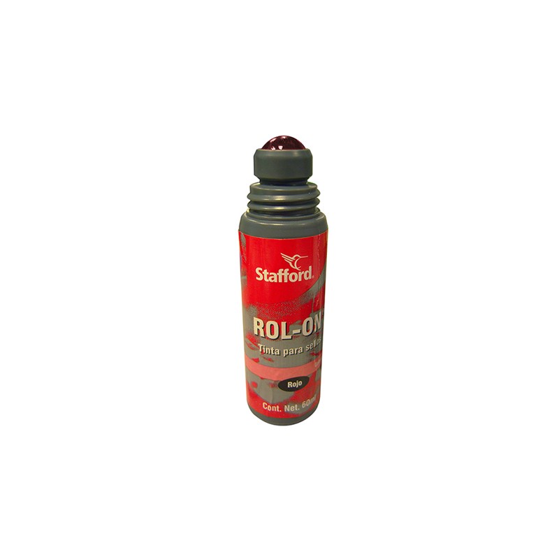 TINTA PARA SELLOS CON CANICA ENTINTA PARA SELLOSMATIC STAFFORD ROJO 60 ML.