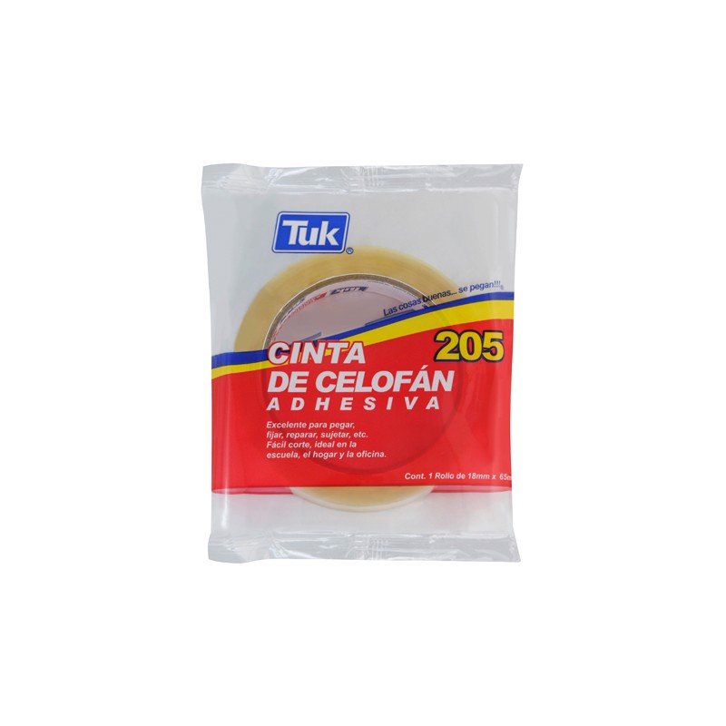 CINTA TRANSPARENTE TUK 205 CELOFAN 18X65