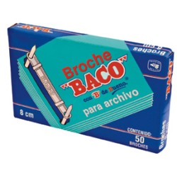 BROCHE ARCHIVO BACO B-182 8 CMS MODELO ""AZUL"" CAJA CON 50