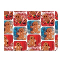 PAPEL NAVID COUCHE DIPAK 57X87 GALLETAS Y CARAMELOS  PAQUETE CON 25