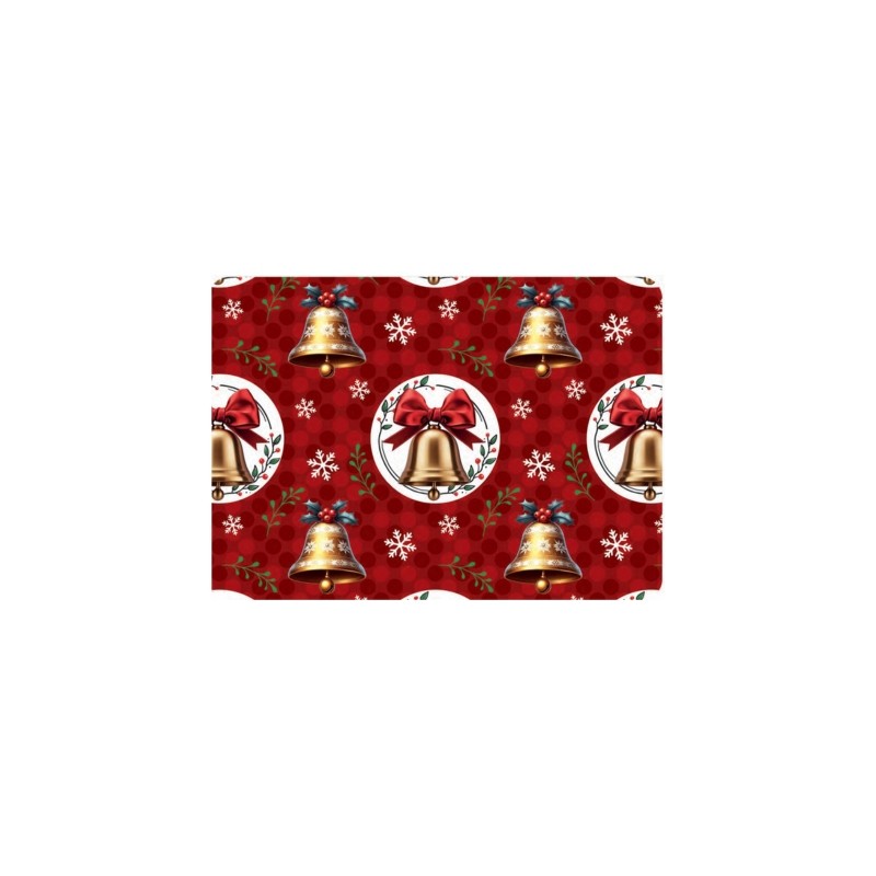 PAPEL NAVID COUCHE DIPAK 57X87 CAMPANAS DORADAS PAQUETE CON 25