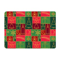 PAPEL NAVID COUCHE DIPAK 57X87 ADORNOS SILUETAS PAQUETE CON 25