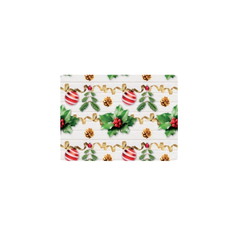 PAPEL NAVID COUCHE DIPAK 57X87 ADORNOS NAVIDENOS PAQUETE CON 25
