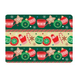 PAPEL NAVID COUCHE DIPAK 57X87 ADORNOS DE GALLETAS PAQUETE CON 25