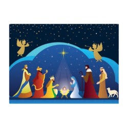 PAPEL NAVID COUCHE DIPAK 57X87 NACIMIENTO PAQUETE CON 25