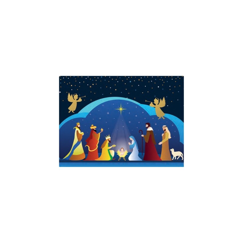 PAPEL NAVID COUCHE DIPAK 57X87 NACIMIENTO PAQUETE CON 25