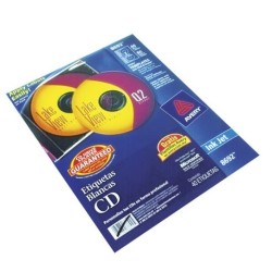 ETIQUETA INKJET AVERY 8692 PARA CD Y LOMOS BLANCA PAQUETE CON 40