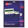 TARJETA DE PRESENTACION IMPRIMIBLE EN LASER AVERY 5376 MARFIL PAQUETE CON 250