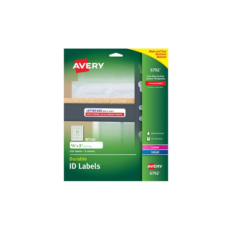 ETIQUETA LASER/INKJET AVERY 6792 BLANCA 16.X7.3 CMS. PAQUETE CON 256