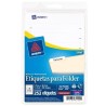 ETIQUETA LASER/INKJET AVERY 2100 PARA FOLDER BLANCA PAQUETE CON 252