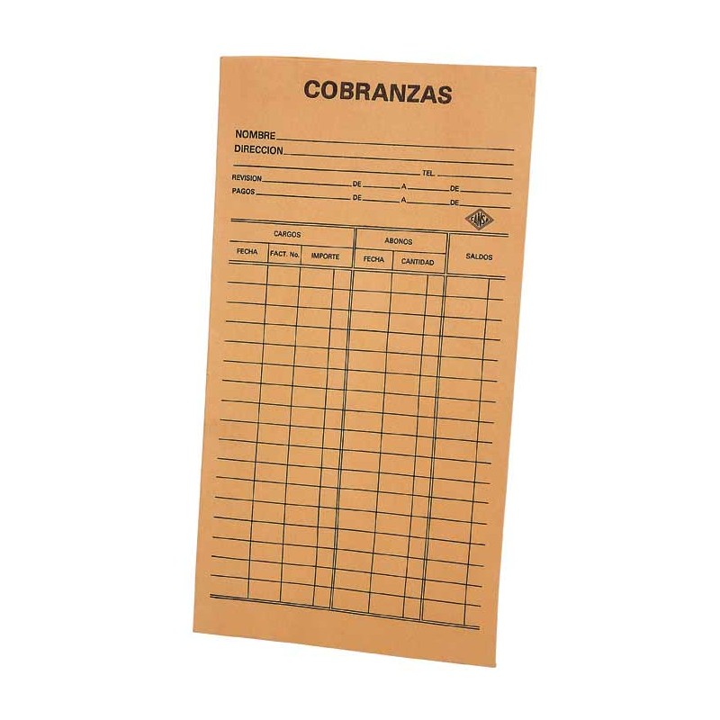 SOBRE COBRANZA CANSA 850A 60 KGS. PAQUETE CON 100