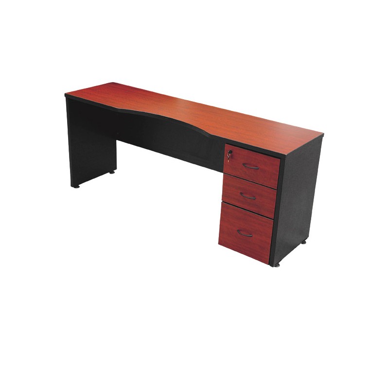 MESA TIPO CREDENZA 2 CAJONES LAPICEROS Y CAJON 1 ARCHIVERO 2L1A 180X50X75 CMS.