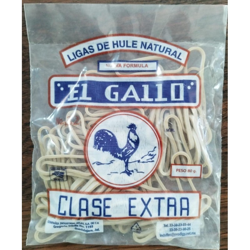 LIGAS EL GALLO NO. 32 NATURAL BOLSA CON 80 GRAMOS