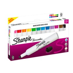 MARCADOR LAVABLE PAPERMATE ACUACOLOR  ESTUCHE CON 12