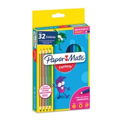 COLORES PAPERMATE FANTASY  CAJA CON 28 +4 COLORES DOBLE COLOR