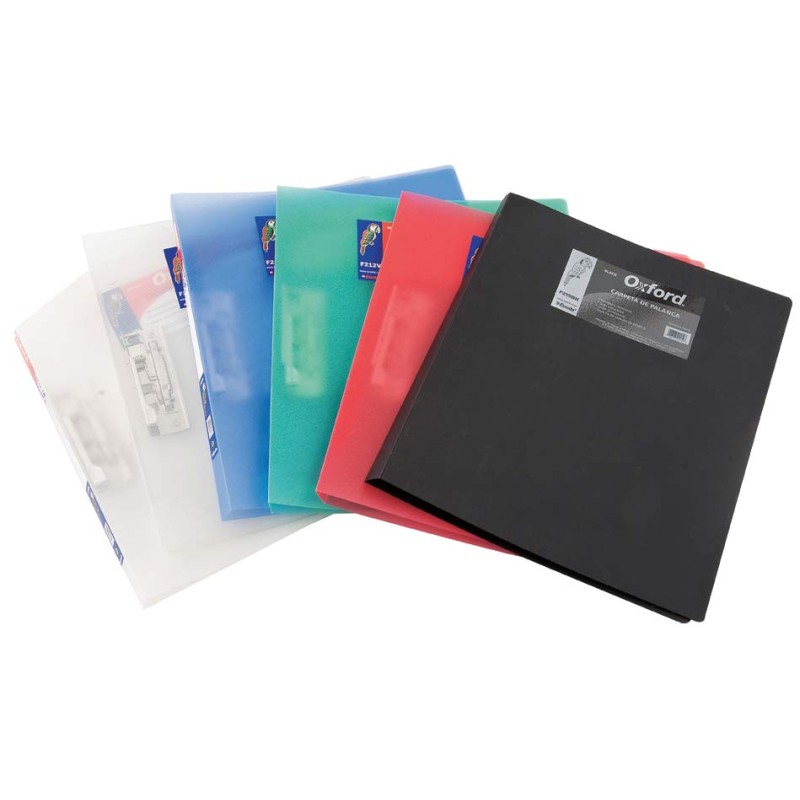CARPETA PLASTICA CON PALANCA OXFORD F212R CARTA ROJA