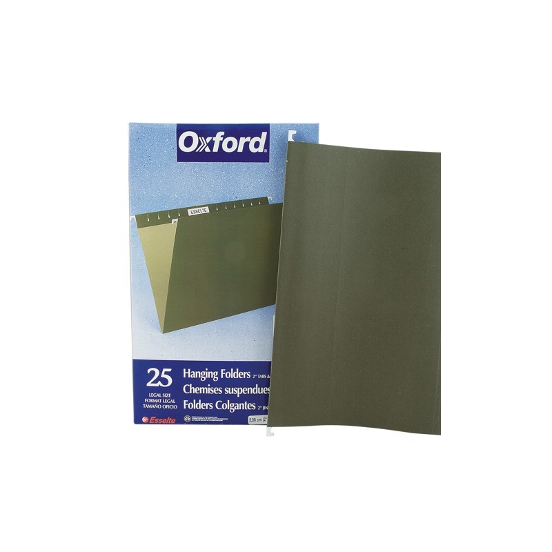FOLDER COLGANTE PENDAFLEX 91535X OFICIO VERDE TRADICIONAL PAQUETE CON 25