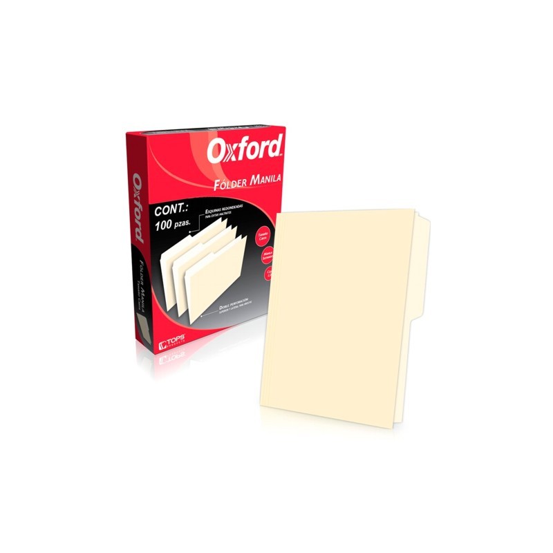 FOLDER OXFORD PENDAFLEX M750 CARTA CREMA PAQUETE CON 100