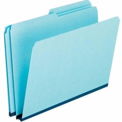 FOLDER PRESSBOARD 9300 2/5RC-P2 OFICIO CON 2 DIVISIONES COLOR AZUL PAQUETE CON 10