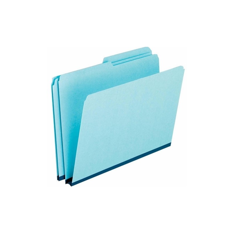 FOLDER PRESSBOARD 9300 2/5RC-P2 OFICIO CON 2 DIVISIONES COLOR AZUL PAQUETE CON 10