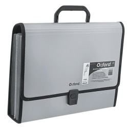 ARCHIVO EXPANDIBLE OXFORD F107 TAMAÑO CARTA CON 24 DIVISIONES COLOR GRIS METALICO