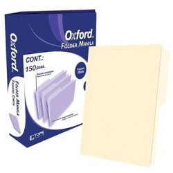 FOLDER OXFORD PENDAFLEX M758 OFICIO CREMA CAJA CON 100