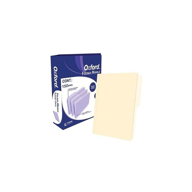 FOLDER OXFORD PENDAFLEX M758 OFICIO CREMA CAJA CON 100