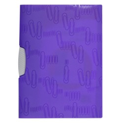 FOLDER ICLIP CARTA F445 CON CLIP DE SUJECION PLASTICO VIOLETA