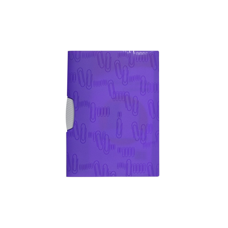 FOLDER ICLIP CARTA F445 CON CLIP DE SUJECION PLASTICO VIOLETA