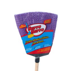 ESCOBA PLASTICO BARRE BARRE TIPO ABANICO CLASICA  COL SURTIDOS
