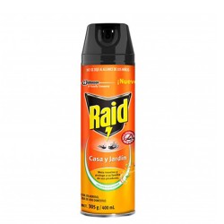 INSECTICIDA EN AEROSOL RAID CASA Y JARDIN 305 GRS.