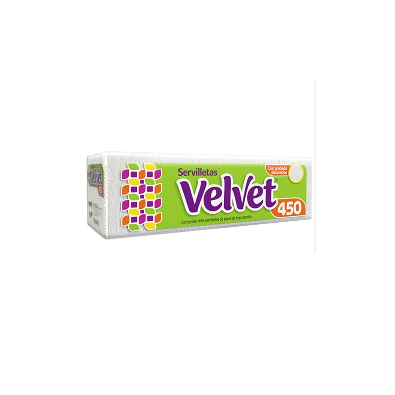 SERVILLETAS VELVET BOLSA CON 450