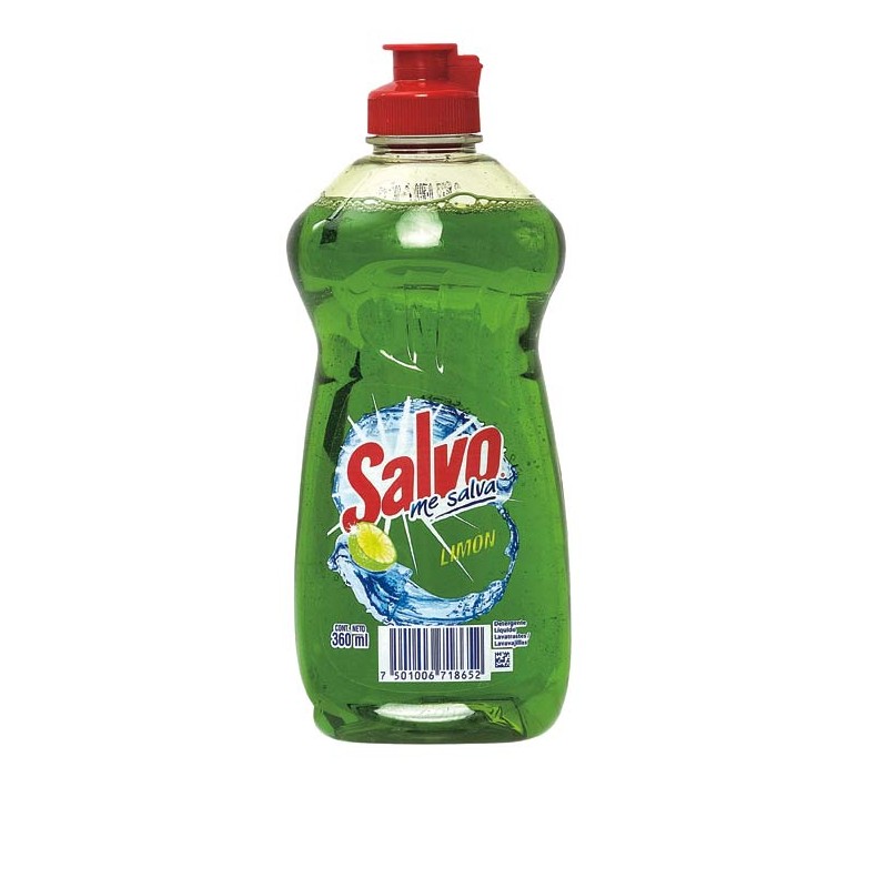 LAVATRASTES LIQUIDO SALVO LIMON 300 ML.