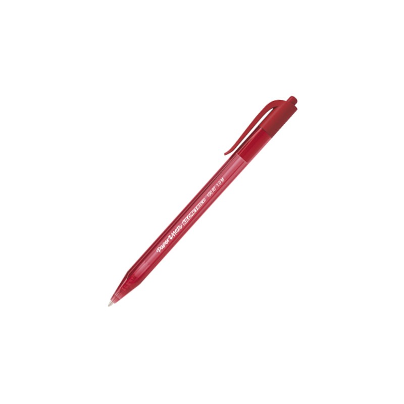 BOLIGRAFO RETRACTIL KILOMETRICO 100RT PAPERMATE ROJO PUNTO MEDIANO