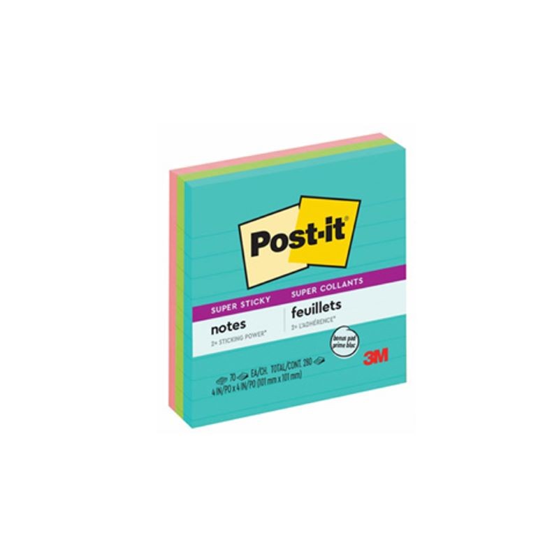 NOTAS ADHERIBLES POST IT 675-3SSMX 4X4 MIAMI & RIO DE JANEIRO 70 HOJAS