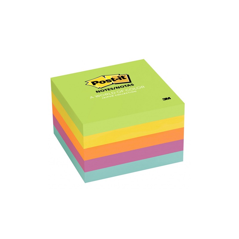 NOTAS ADHERIBLES POST-IT 654 5UC 3X3 PULGADAS COLORES ULTRABRIGHT PAQUETE CON 5