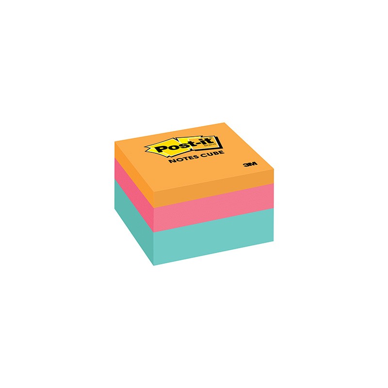 NOTAS ADHERIBLES POST-IT CUBO OLA AQUA  2018LA 3X3 CON 400 HOJAS