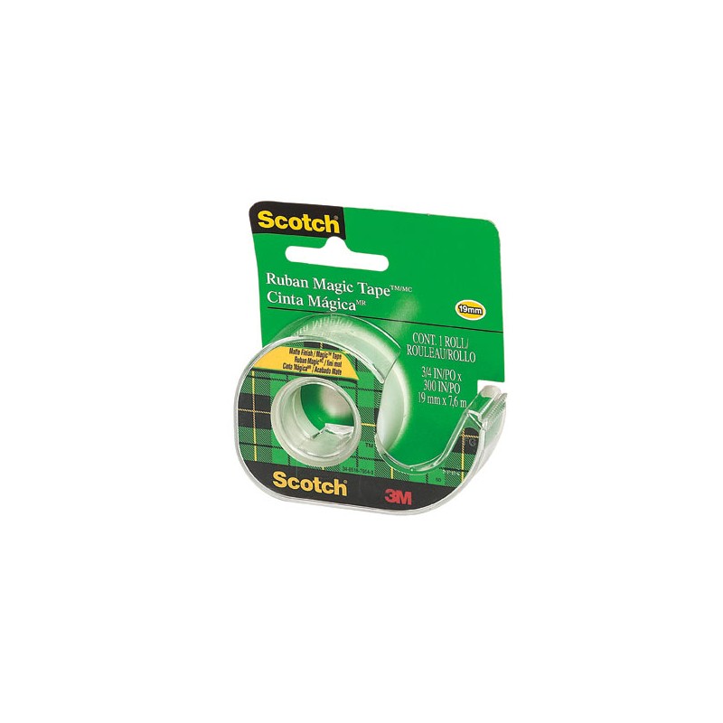 CINTA INVISIBLE SCOTCH 3M 105NA MAGICA 19X7.6 CON DESPACHADOR
