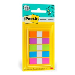 BANDERITAS MINIADHERIBLES POST-IT 683-5CB-BR 5 COLORES SURTIDOS CON 100