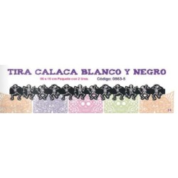 TIRA CALACA BLANCO Y NEGRO PADI 863 PAQUETE CON 2