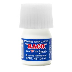 PINTURA PARA CARTEL BACO 20 ML 72 BLANCO PARA LETREROS