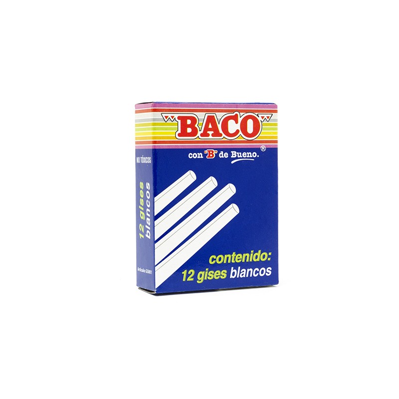 GIS BACO MOLDEADO G012 BLANCO CAJA CON 12